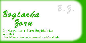 boglarka zorn business card